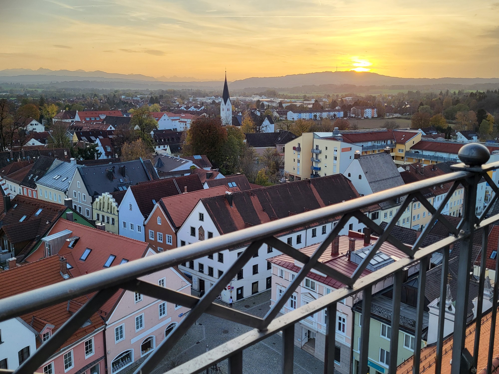 Blick über die Altstadt von Weilheim